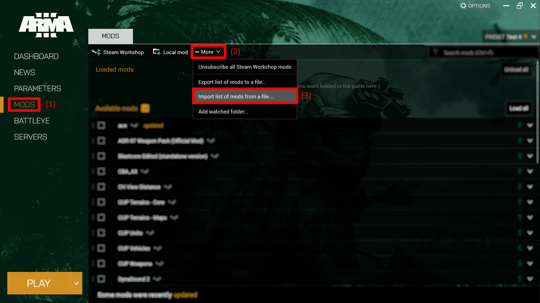 how to use steam workshop mods for a server arma 3
